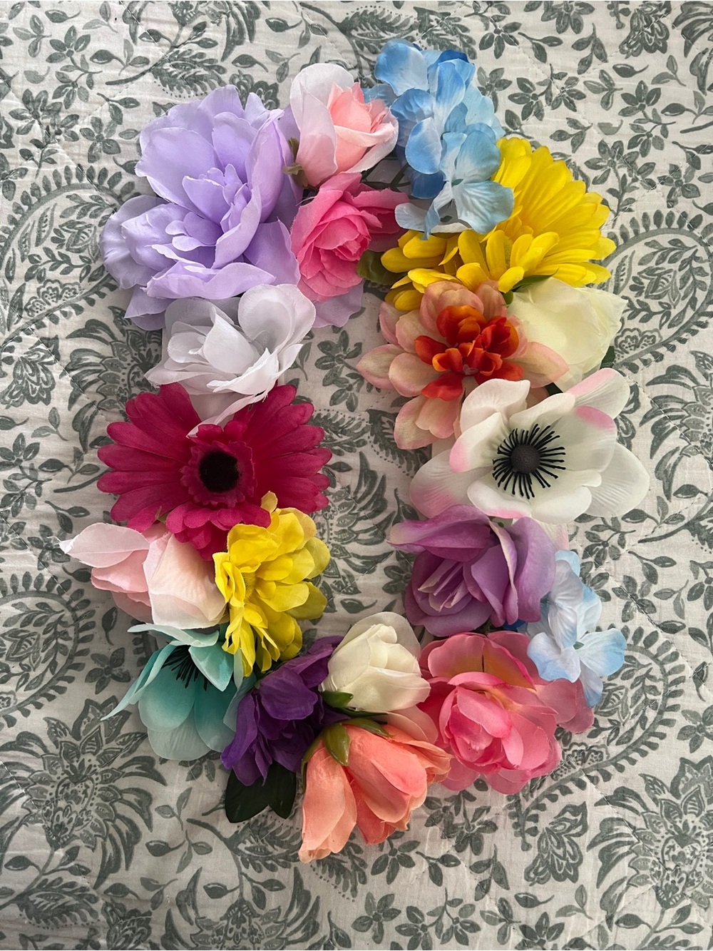 12” Floral Wall Decor, Letter O